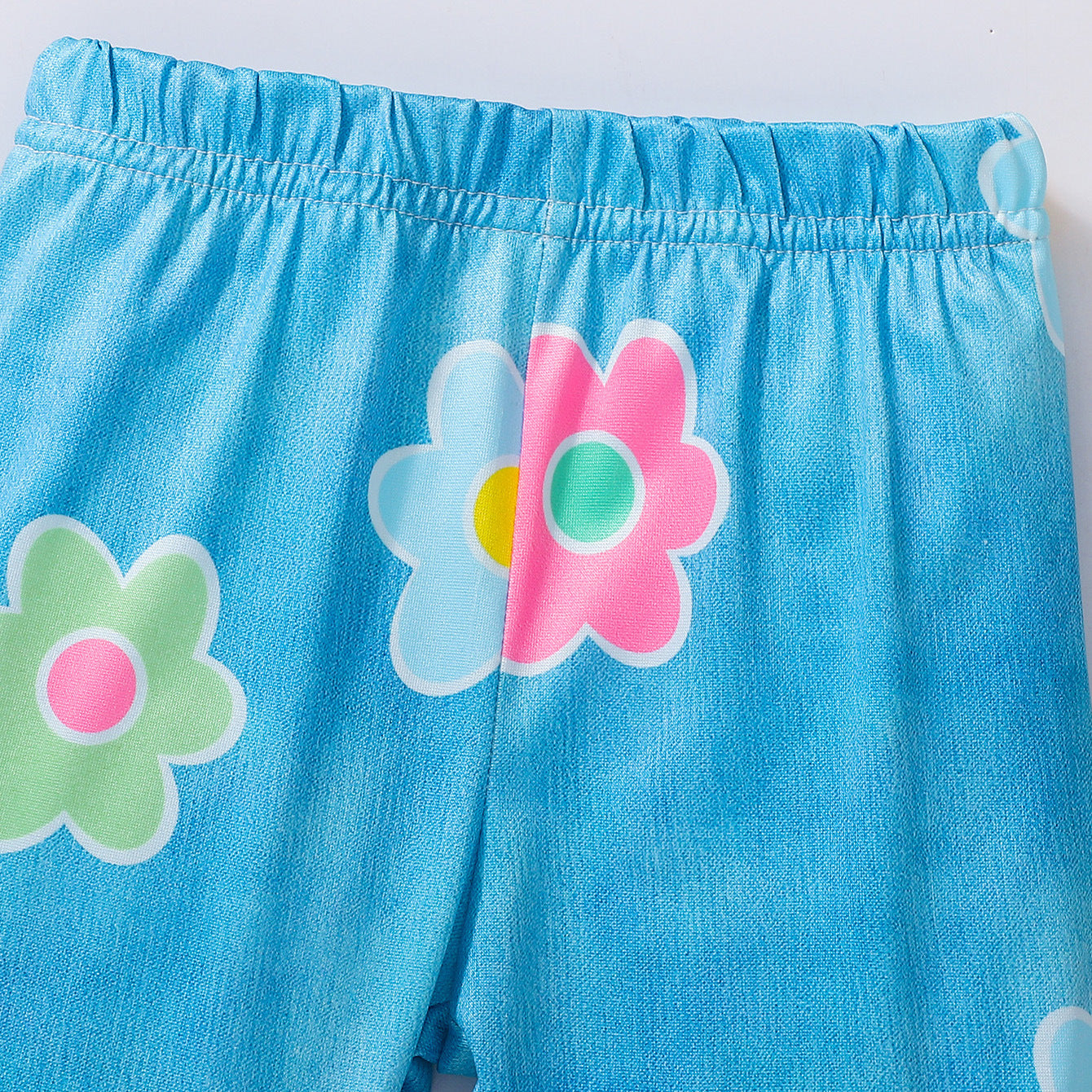 Summer Baby Kids Girls Sleeveless Flowers Pattern Vest and Pants Set