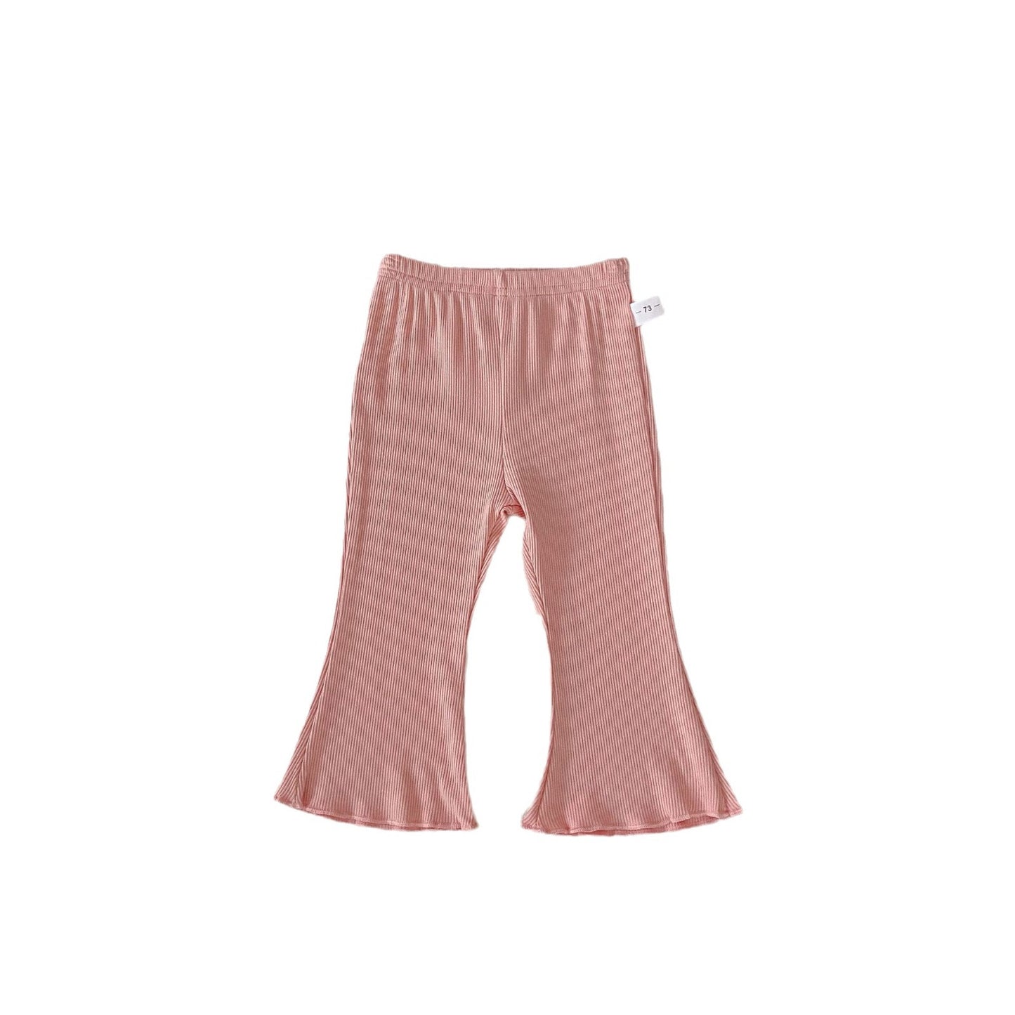 Summer Baby Girls Elastic Thin Breathable Solid Color Flared Pants