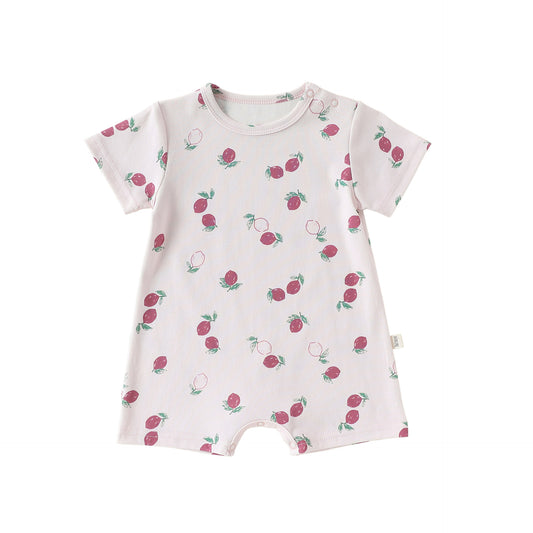 Summer Arrival Baby Short Sleeves Fruits Pattern Rompers Bodysuits, MyKids-USA®, Baby & Children's One-Pieces, MyKids-USA - Size/Age - 66 (3-6M) - Color - Light Pink -  -  - TR2605062102-A.