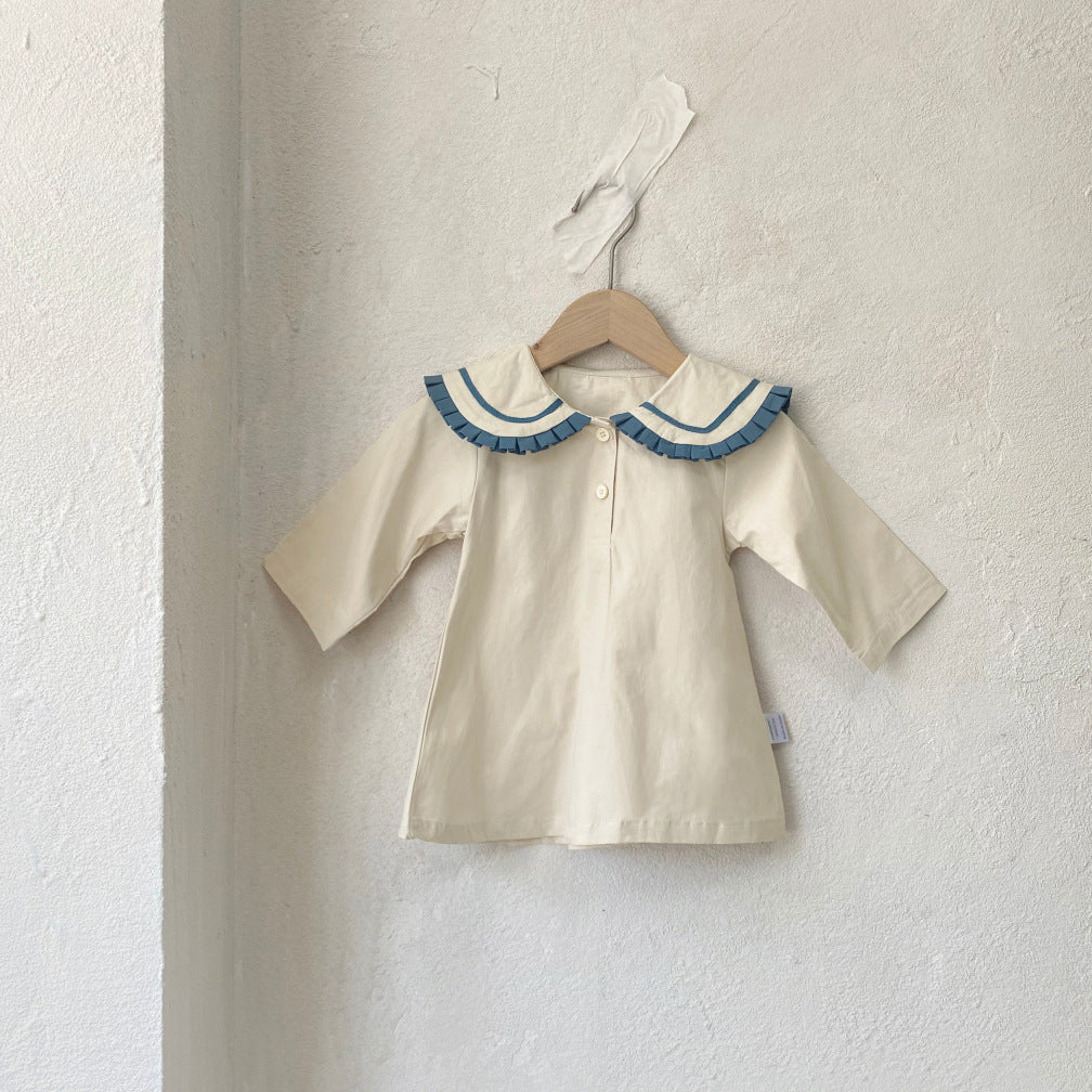 MyKids-USA® Autumn Arrival Baby Kids Girls Long Sleeves Preppy Collar Dress