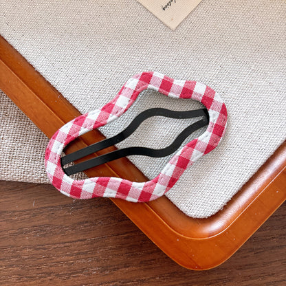 Arrival Versatile Hollow-out Shape Plaid Pattern Hair Clips, MyKids-USA®, Hair Pins, Claws & Clips, MyKids-USA - Size/Age - Average Size (0-12Y） - Color - Beige -  -  - TR2602261950-A.