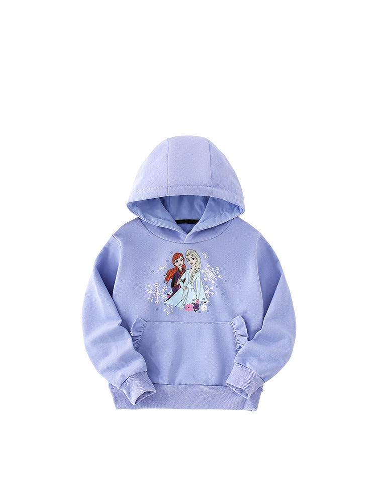 Baby Fashion Cartoon Print Pattern Casual Cotton Hoodie, MyKids-USA®, Baby & Toddler Outerwear, MyKids-USA - Size/Age - 90 (12-24M) - Color - Purple -  -  - QQ2310190947-A