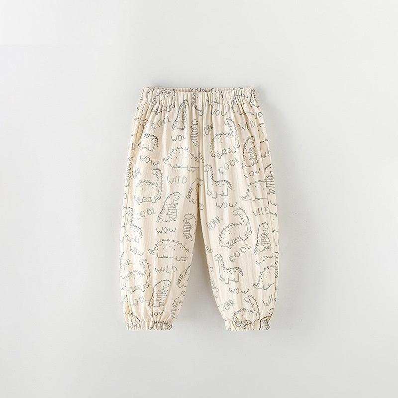 Arrival Summer Girls Cartoon Pattern Loose Fit Anti-Mosquito Pants