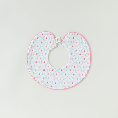 Adorable Simple Pattern Cotton Snap-on Round Shaped Bib, MyKids-USA®, Bibs, MyKids-USA - Size/Age - M (1-3Y) - Color - Light Pink -  -  - TR2601301811-E.