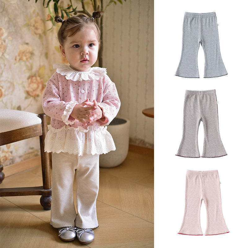 Casual Baby Kids Girls Plain Flared Pants, MyKids-USA®, Baby & Toddler Bottoms, MyKids-USA -  -  -  -  -  -  - 