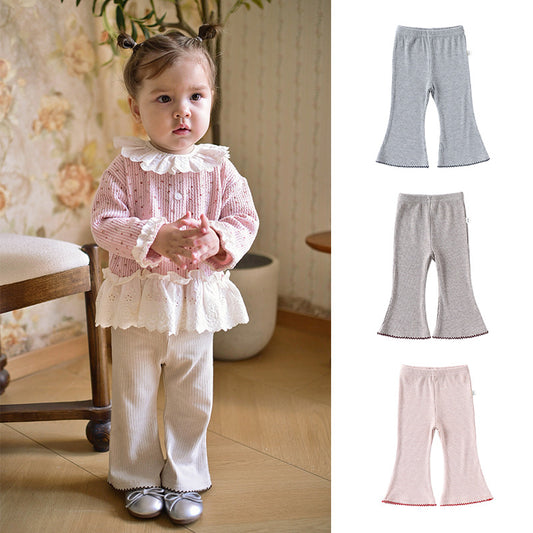 Casual Baby Kids Girls Plain Flared Pants, MyKids-USA®, Baby & Toddler Bottoms, MyKids-USA -  -  -  -  -  -  - 