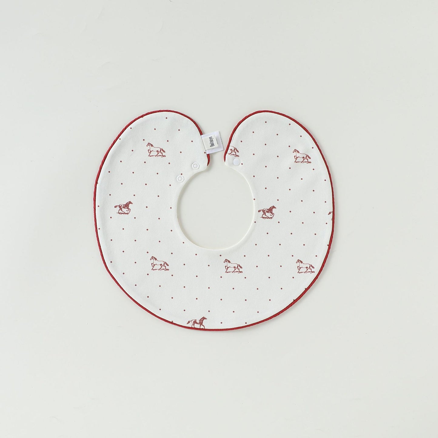 Adorable Simple Pattern Cotton Snap-on Round Shaped Bib, MyKids-USA®, Bibs, MyKids-USA - Size/Age - M (1-3Y) - Color - Beige -  -  - TR2601301815-B.