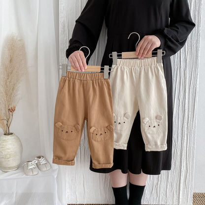 Arrival Autumn Baby Kids Unisex Cartoon Teddy Bear Pattern Casual Pants, MyKids-USA®, Trousers, MyKids-USA -  -  -  -  -  -  - 