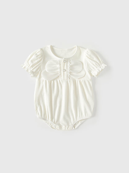 Summer Arrival Short Sleeves Striped Onesies for Stylish Girls, MyKids-USA®, Baby & Children's One-Pieces, MyKids-USA - Size/Age - 66 (3-6M) - Color - Beige -  -  - TR2605142329-A.