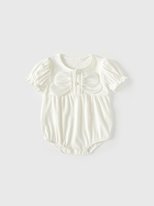 Summer Arrival Short Sleeves Striped Onesies for Stylish Girls, MyKids-USA®, Baby & Children's One-Pieces, MyKids-USA - Size/Age - 66 (3-6M) - Color - Beige -  -  - TR2605142329-A.