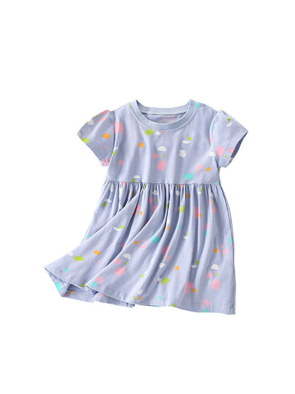 Summer Arrival Colorful Geometric Pattern Short Sleeves Cute Dress for Stylish Girls, MyKids-USA®, Baby & Toddler Dresses, MyKids-USA -  -  -  -  -  -  - 