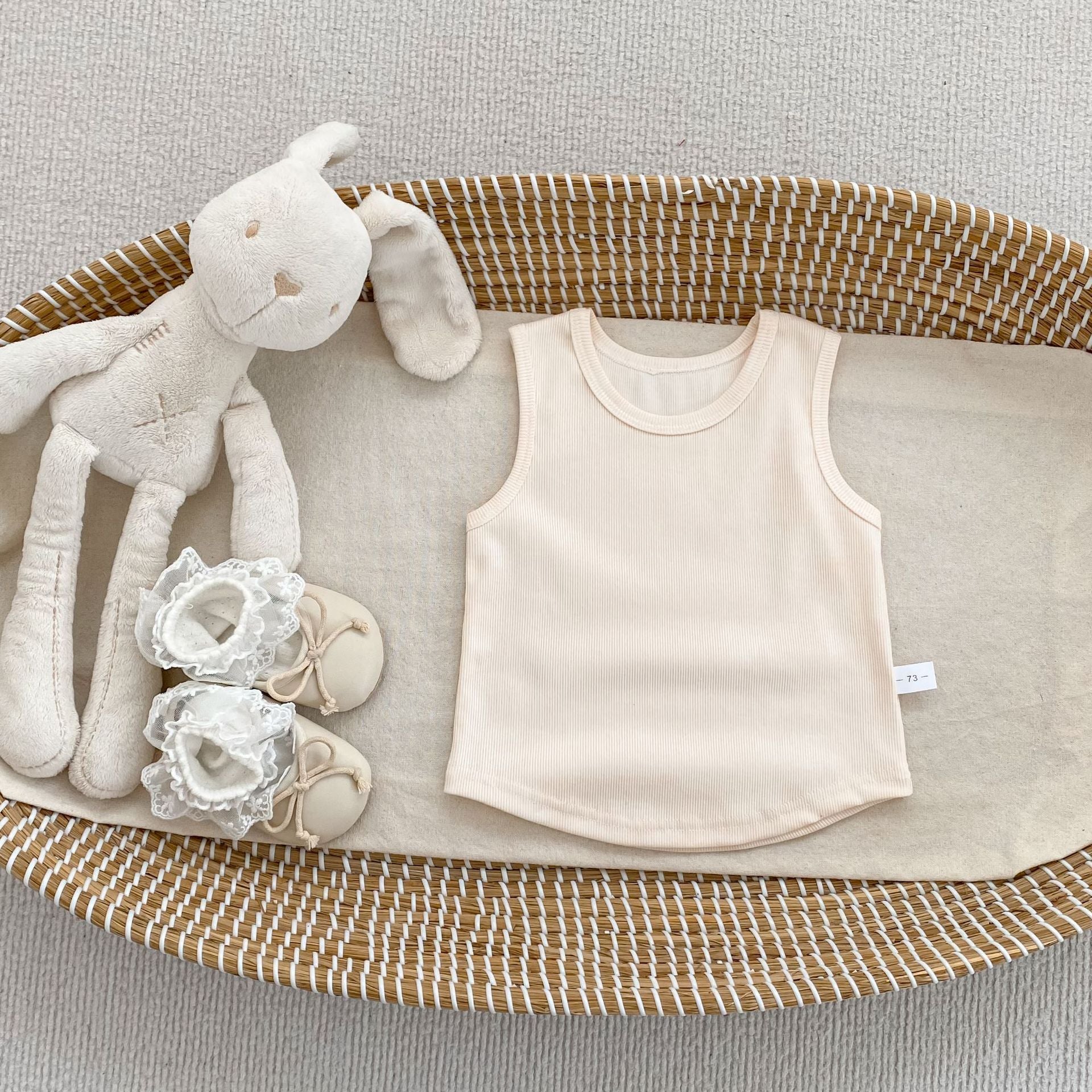 Arrival Summer Baby Kids Girls Solid Color Top Vest, MyKids-USA®, Baby & Children's Tops, MyKids-USA - Size/Age - 73 (6-9M) - Color - Beige -  -  - TR2605112344-A.
