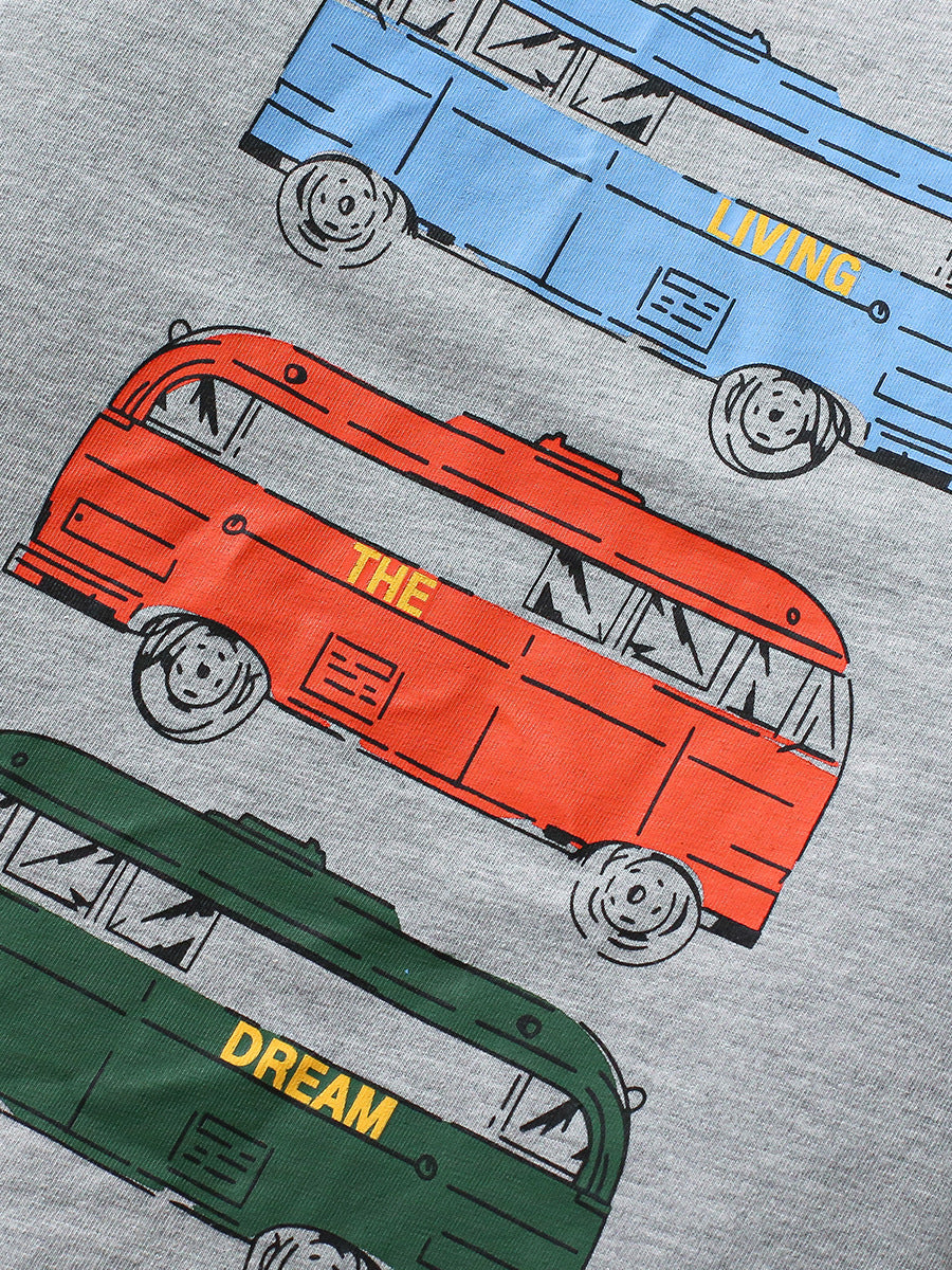 Boys’ Vehicles Cartoon Pattern Short Sleeves T-shirt in European and American Style for Summer, MyKids-USA®, Baby & Toddler Tops, MyKids-USA -  -  -  -  -  -  - 