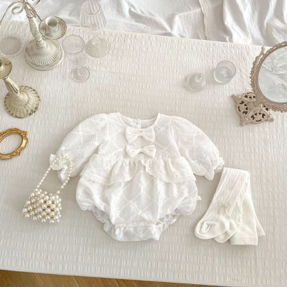 Spring Arrival Baby Girls Long Sleeves Floral Embroidered Bodysuits Onesies, MyKids-USA®, Baby One-Pieces, MyKids-USA -  -  -  -  -  -  - 