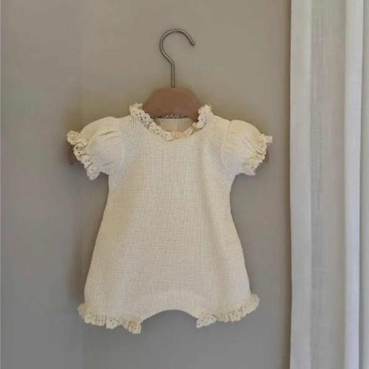 Summer Baby Kids Short Sleeves Plain Rompers, Bib and Hat Clothing Set for Girls, MyKids-USA®, Baby & Toddler Outfits, MyKids-USA -  -  -  -  -  -  - 