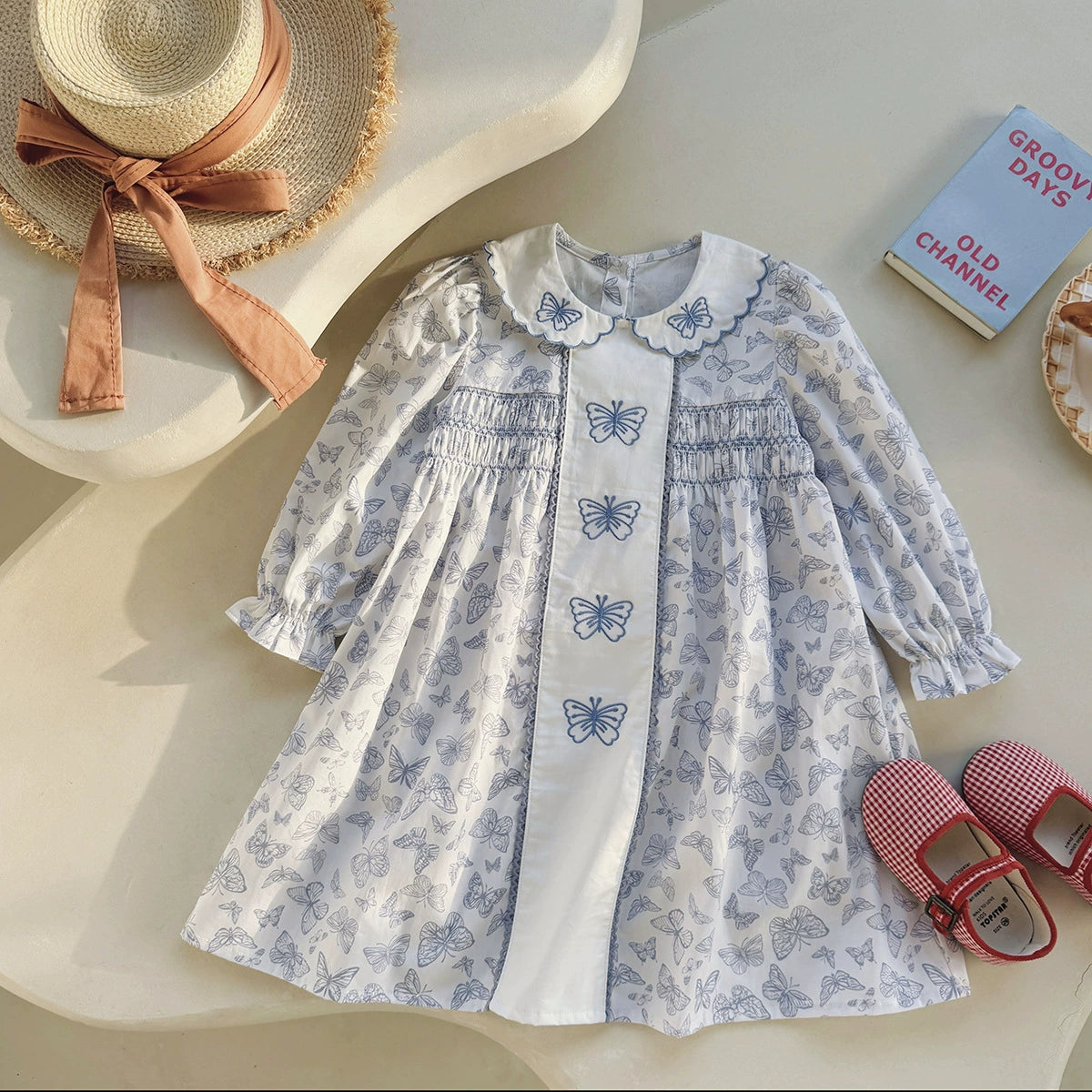 Arrival Autumn Girls Butterfly Printed and Embroidery Pattern Long Sleeves Dress, MyKids-USA®, Baby & Toddler Dresses, MyKids-USA -  -  -  -  -  -  - 