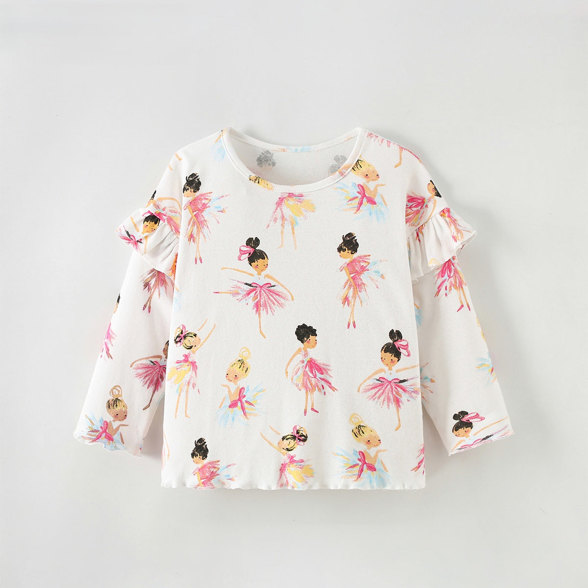 MyKids-USA® Baby Kids Girls Cartoon Pattern Long Sleeves Top