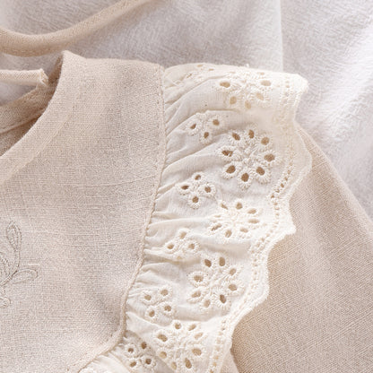 Autumn and Spring Arrival Baby Girls Long Sleeves Flowers Pattern Lace Trim Onesies, MyKids-USA®, Baby One-Pieces, MyKids-USA -  -  -  -  -  -  - 