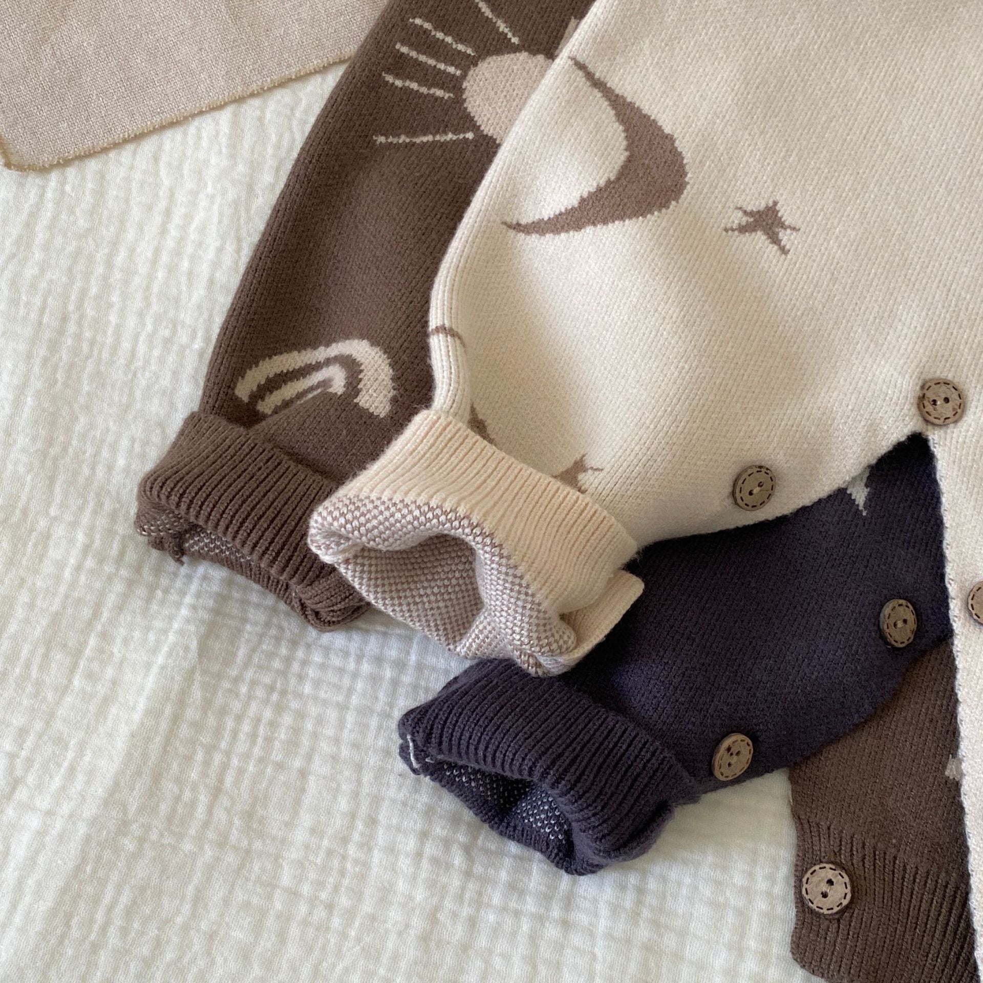 Autumn and Winter Arrival Baby Unisex Long Sleeves Geometric Pattern Knitted Rompers, MyKids-USA®, Baby One-Pieces, MyKids-USA -  -  -  -  -  -  - 