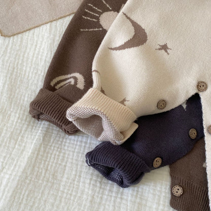 Autumn and Winter Arrival Baby Unisex Long Sleeves Geometric Pattern Knitted Rompers, MyKids-USA®, Baby One-Pieces, MyKids-USA -  -  -  -  -  -  - 