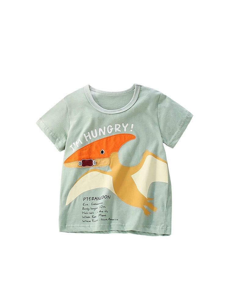 Summer Boys’ Monsters Cartoon Pattern T-shirt in European and American Style, MyKids-USA®, Baby & Toddler Tops, MyKids-USA -  -  -  -  -  -  - 