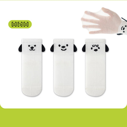 Summer Baby Kids Boys and Girls Breathable Puppy Cartoon Pattern Socks Set