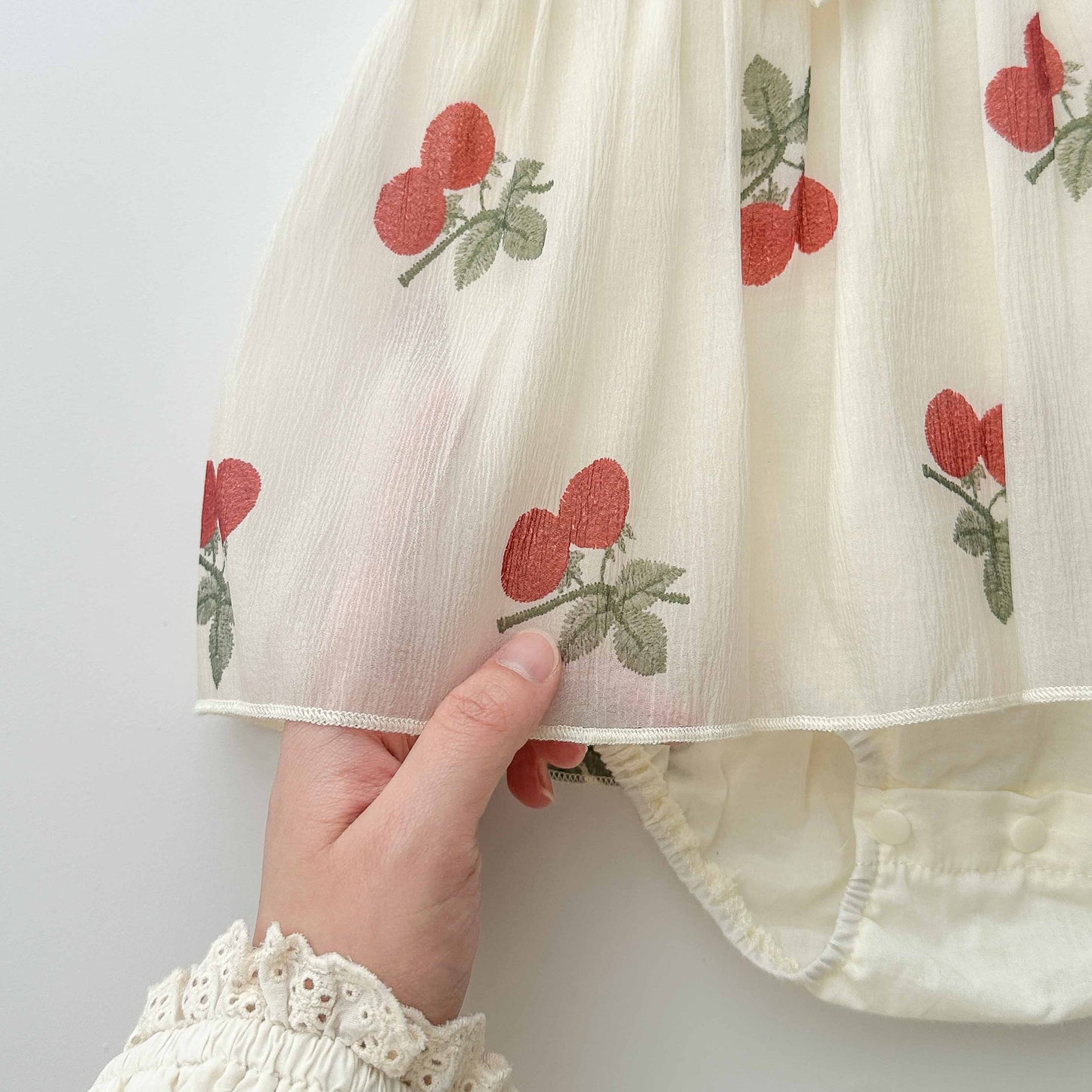 Summer Arrival Baby Girls Cute Short Sleeves Color Patchwork Cherry Pattern Dress Design Onesies, MyKids-USA®, Baby & Toddler Dresses, MyKids-USA -  -  -  -  -  -  - 