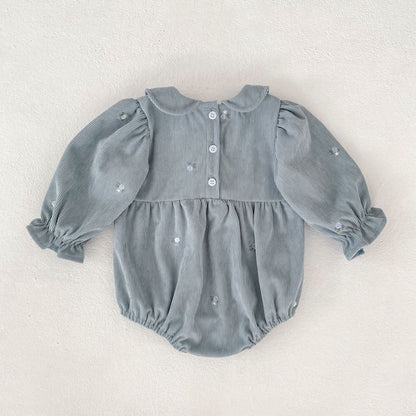 Arrival Spring and Autumn Floral Pattern Baby Kids Girls Onesies and Dress – Princess Sister Matching Set