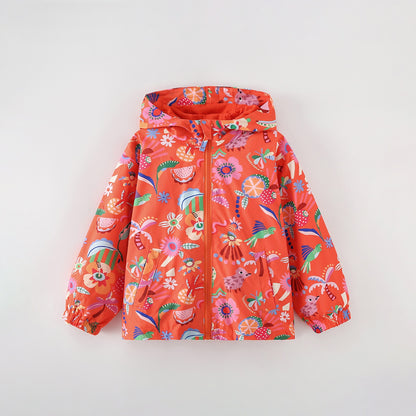 MyKids-USA® Autumn Arrival Girls’ Cartoon Pattern Hooded Coat