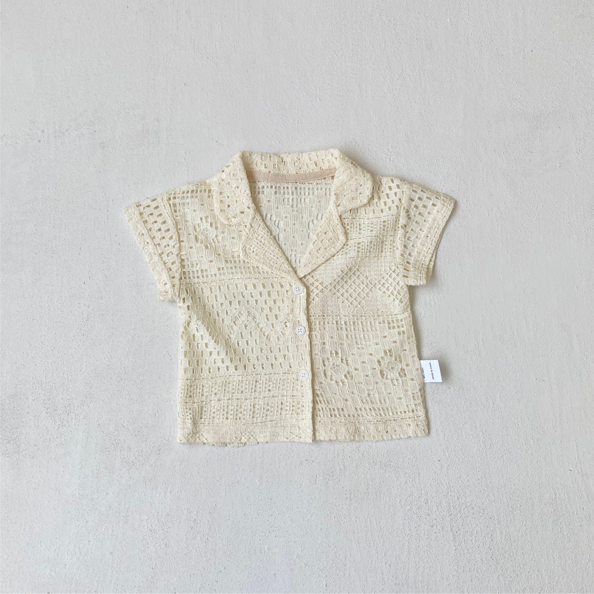 MyKids-USA® Arrival Summer Baby Kids Hollow-out Short Sleeves Shirt