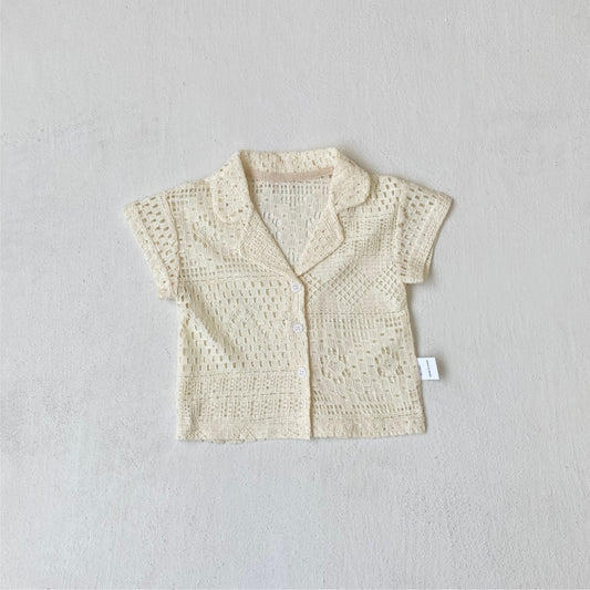 MyKids-USA® Arrival Summer Baby Kids Hollow-out Short Sleeves Shirt