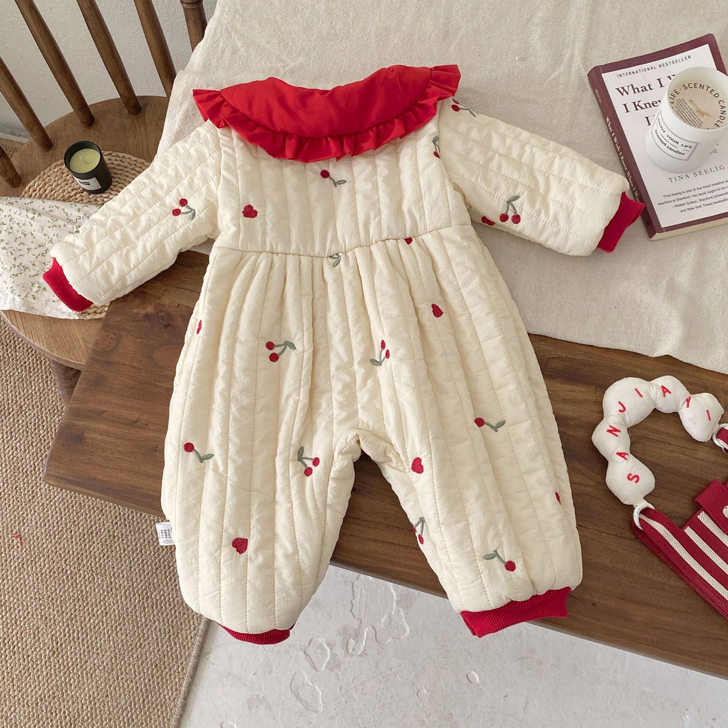 Winter Arrival Baby Girls Flowers and Hearts Pattern Warm Padded Thick Romper, MyKids-USA®, Baby & Toddler Outfits, MyKids-USA -  -  -  -  -  -  - 