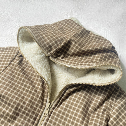 Arrival Winter Baby Kids Unisex Plaid or Striped Pattern Fleece-Lined Hoodies