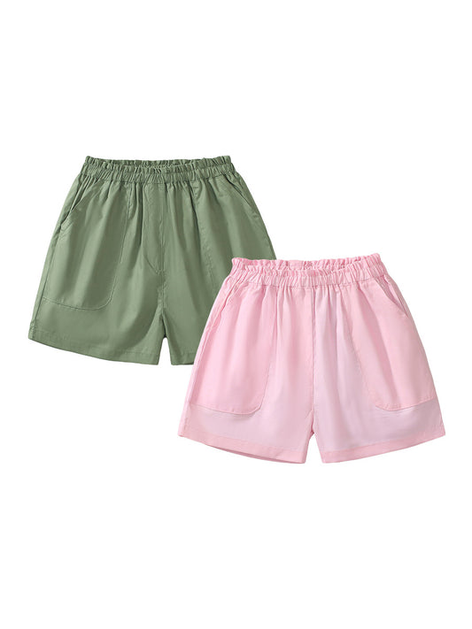 Baby Kids Girls Solid Color Soft Casual Style Shorts