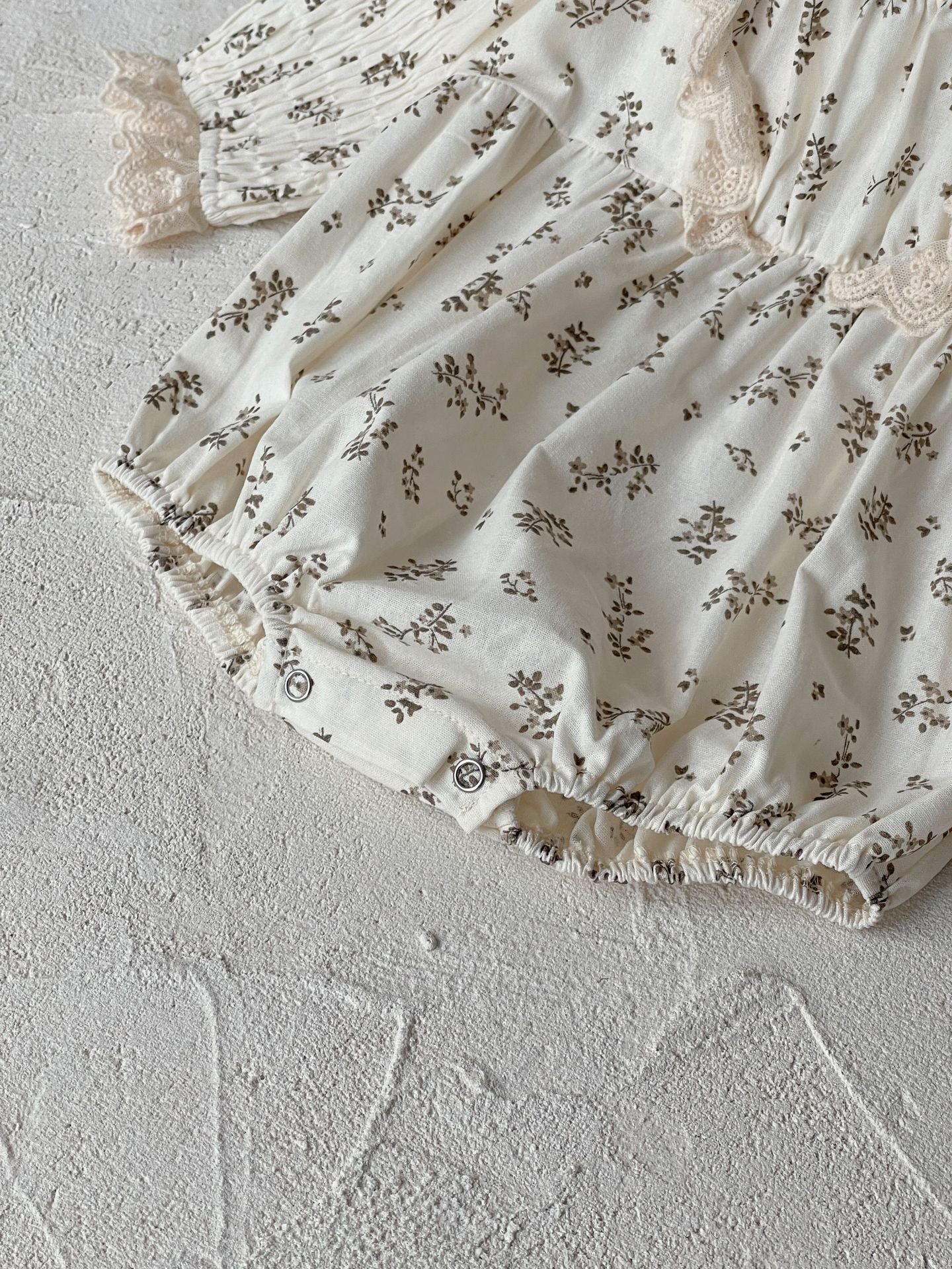 Baby Girls Ruffle Lace Square Neck Floral Soft Onesies, MyKids-USA®, Baby One-Pieces, MyKids-USA -  -  -  -  -  -  - 