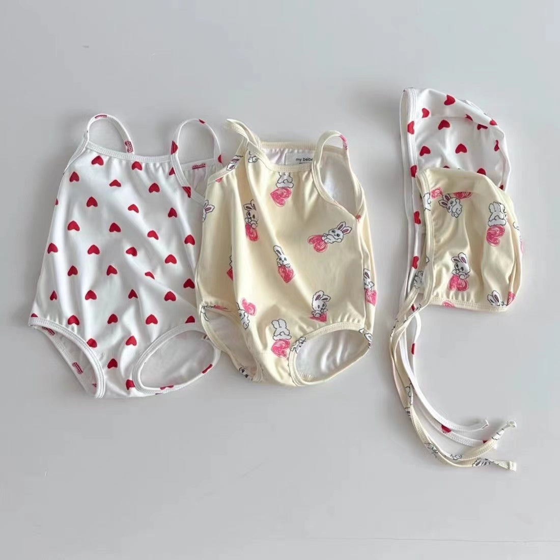 Arrival Girls’ Hearts and Cartoon Pattern Swimwear with Hat Set, MyKids-USA®, Baby & Toddler Swimwear, MyKids-USA -  -  -  -  -  -  - .
