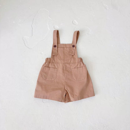 Summer Arrival Baby Girls Sleeveless Simple Plain Overalls Rompers, MyKids-USA®, Baby One-Pieces, MyKids-USA - Size/Age - 73 (6-9M) - Color - Coffee -  -  - TR2505172115-B