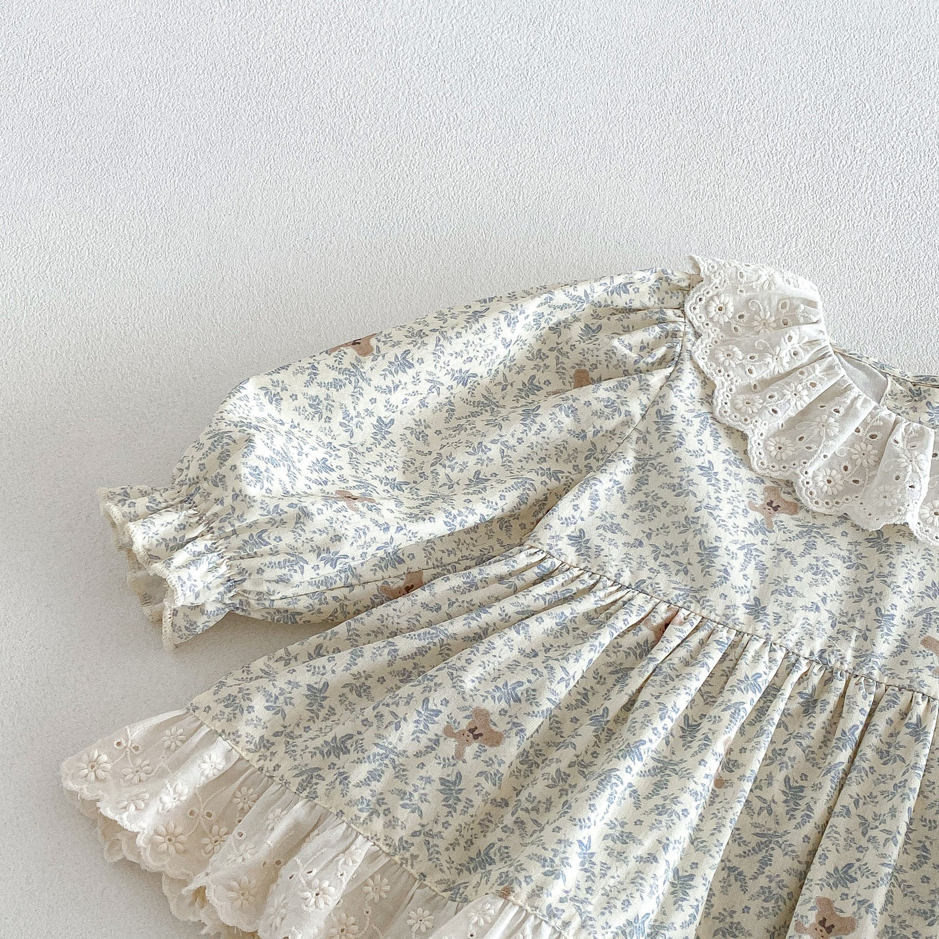 Spring Arrival Baby Girls Long Sleeves Floral Pattern Bodysuit with Collar, MyKids-USA®, Bodysuits, MyKids-USA -  -  -  -  -  -  - .