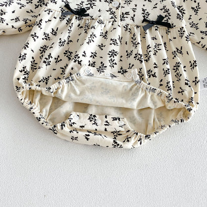 MyKids-USA® Autumn Arrival Baby Girls Long Sleeves Cute Color Patchwork Floral Bodysuit