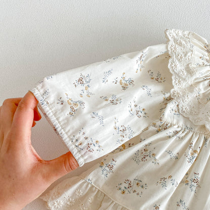 Spring Arrival Baby Girls Long Sleeves Floral Pattern Lace Trim Bodysuit, MyKids-USA®, Bodysuits, MyKids-USA -  -  -  -  -  -  - .