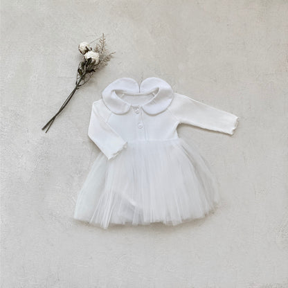 MyKids-USA® Autumn Tulle Patchwork Baby Girls Princess Long Sleeves Dress