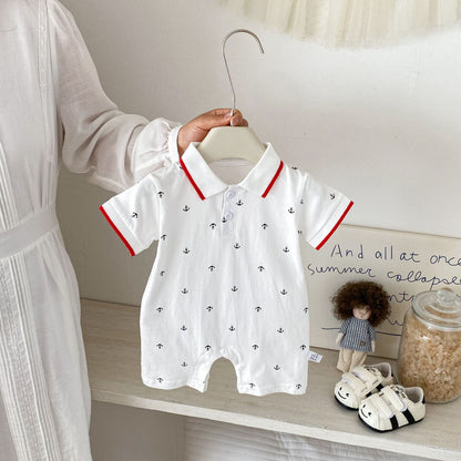 Summer Arrival Baby Boys Short Sleeves Polo Design Rompers Bodysuits, MyKids-USA®, Baby & Children's One-Pieces, MyKids-USA -  -  -  -  -  -  - .