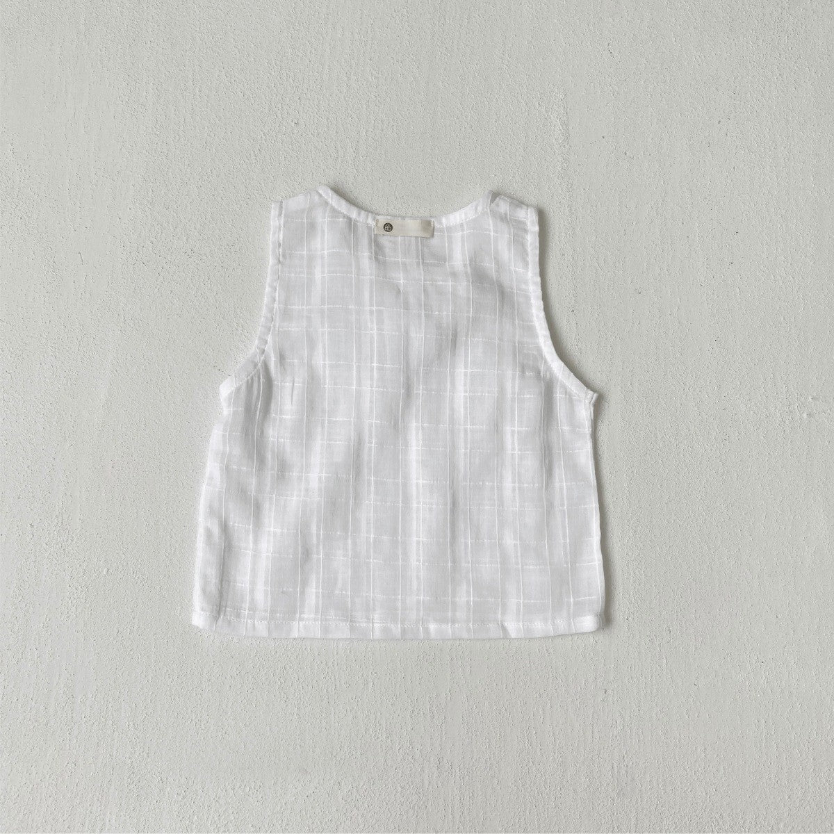 MyKids-USA® Design Summer Baby Kids Sleeveless Solid Color Plaid Vest