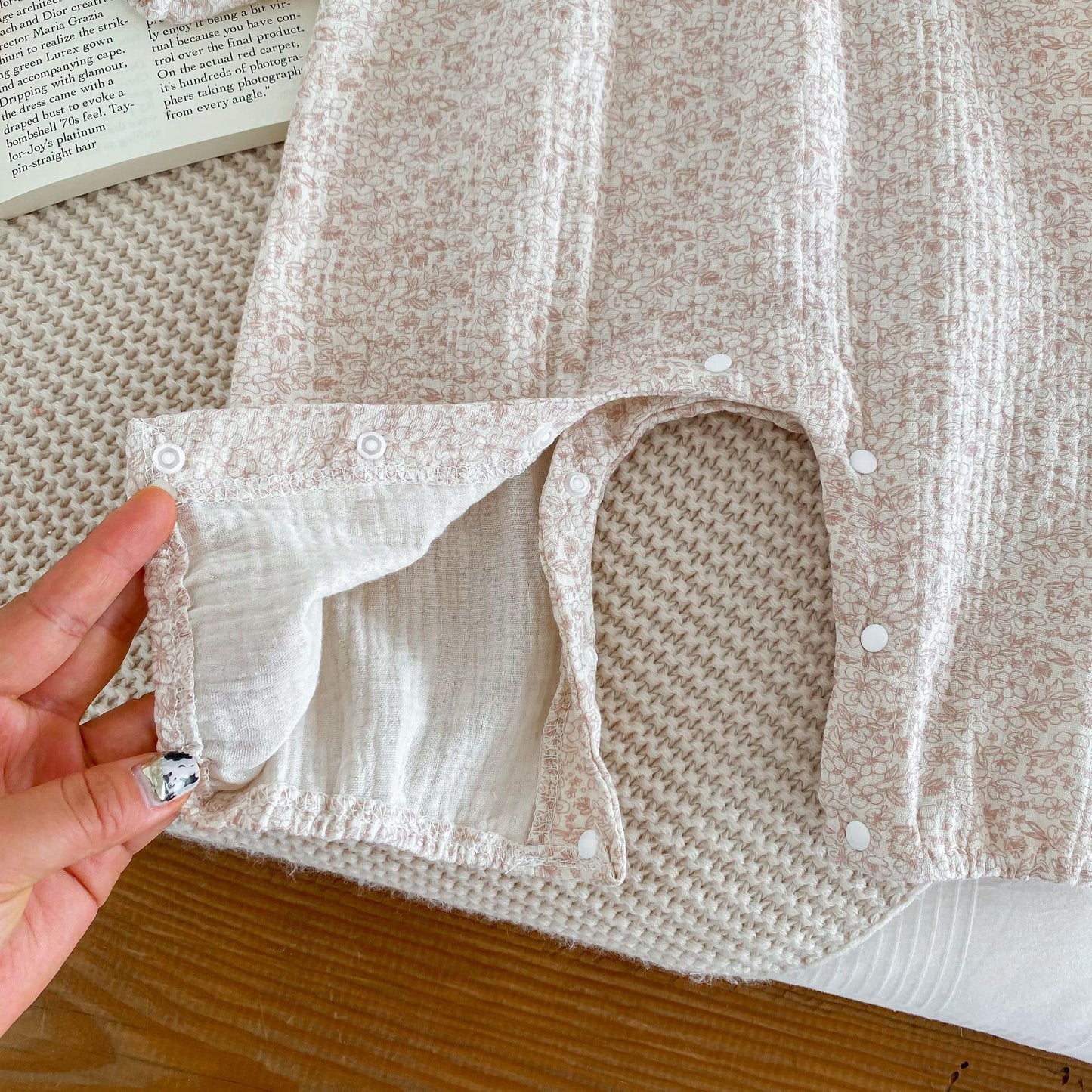 Autumn Arrival Baby Girls Long Sleeves Floral Pattern Rompers with Ruffle Collar, MyKids-USA®, Baby One-Pieces, MyKids-USA -  -  -  -  -  -  - 