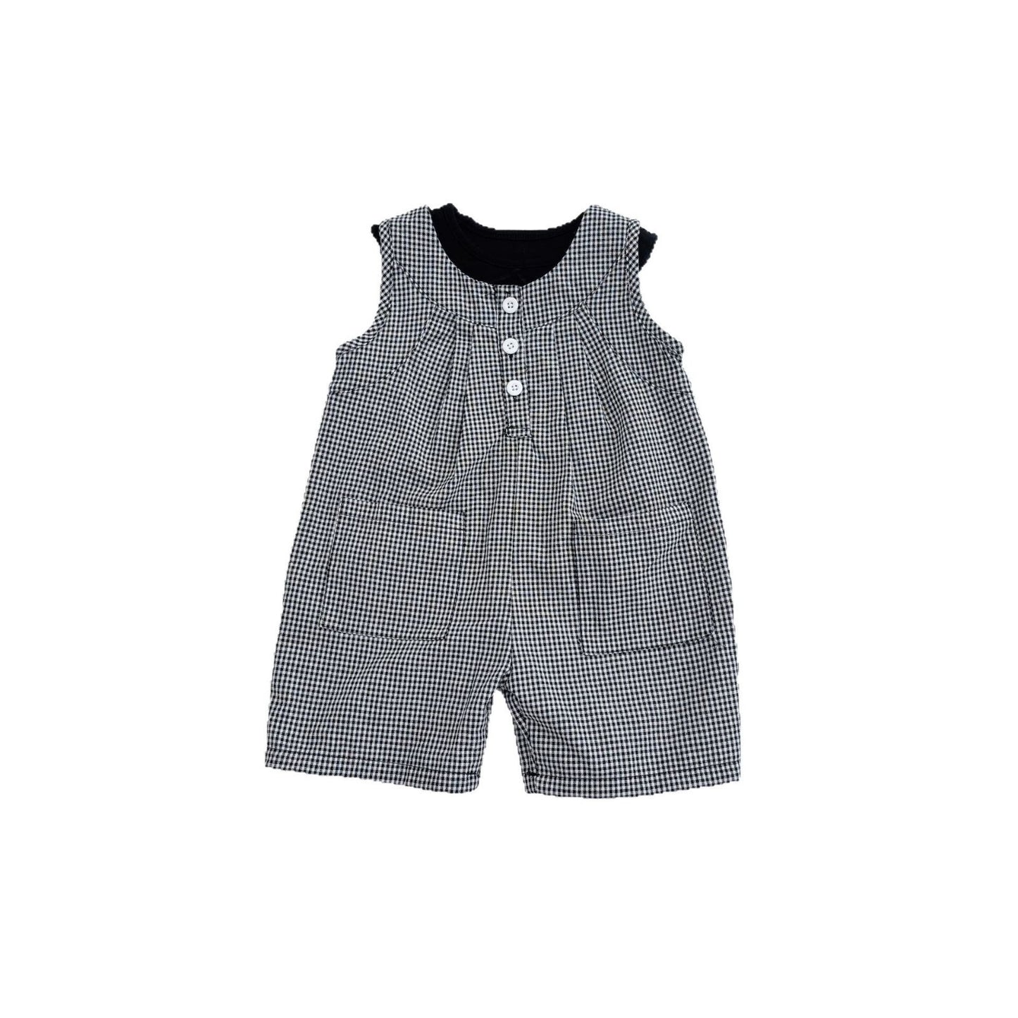 Summer Arrival Baby Unisex Casual Plaid Pattern Sleeveless Rompers, MyKids-USA®, Baby One-Pieces, MyKids-USA -  -  -  -  -  -  - 