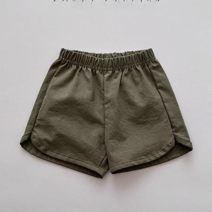 Summer New Arrival Baby Kids Unisex Casual Thin Solid Color Versatile Basic Shorts