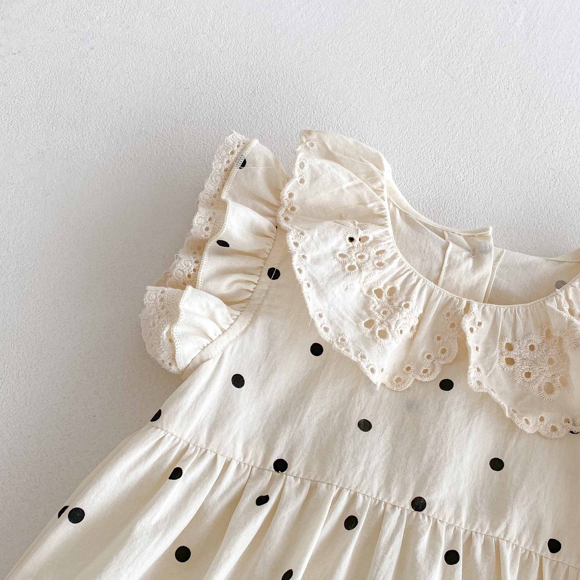 Summer Arrival Baby Girls Cute Dots Pattern Fly Sleeves Onesies, MyKids-USA®, Baby One-Pieces, MyKids-USA -  -  -  -  -  -  - 