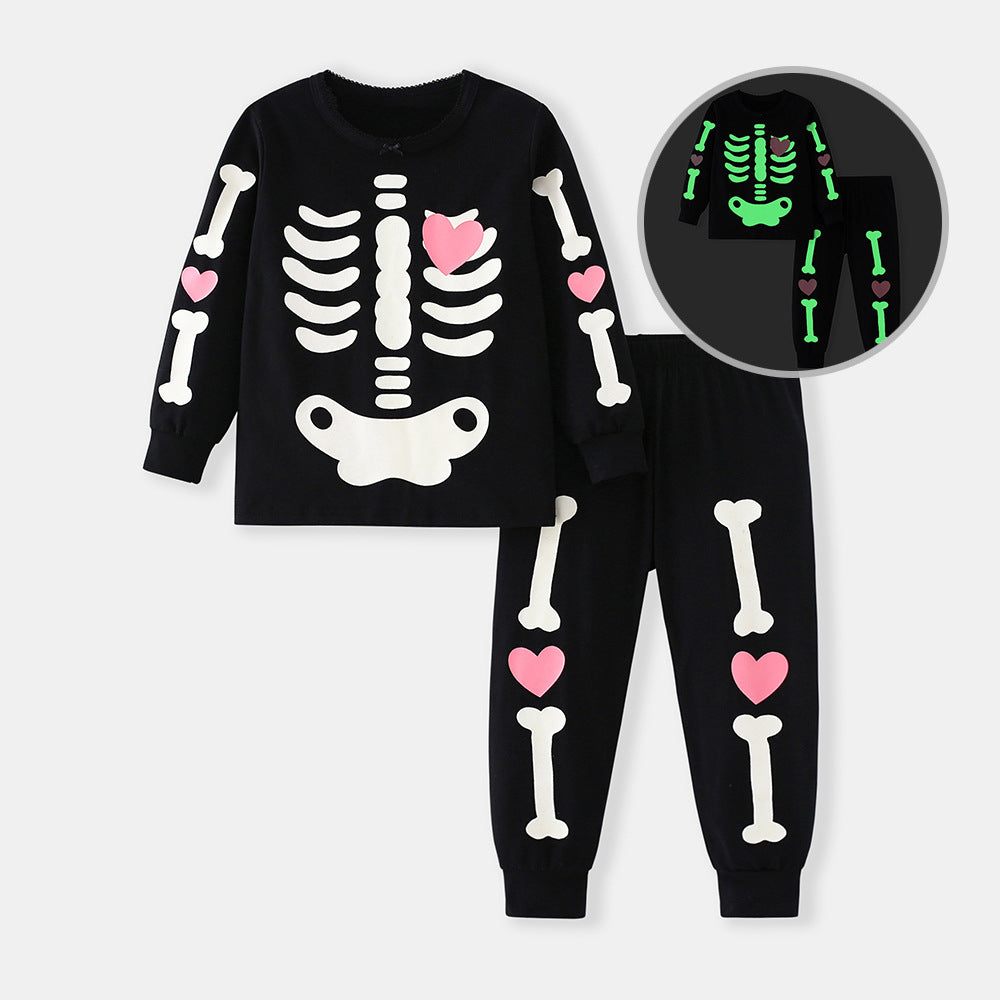 MyKids-USA® Winter and Autumn Baby Kids Halloween Cartoon Pattern Long Sleeves Sweatshirt and Pants Clothing Set