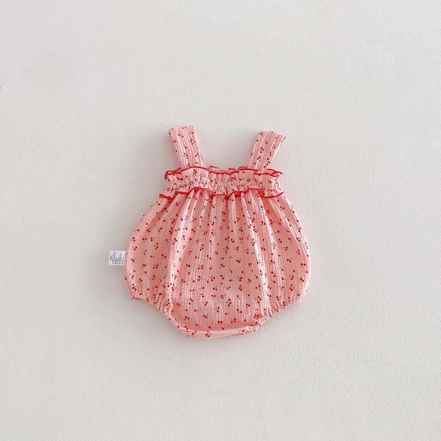 Design Summer Baby Kids Girls Pink Sleeveless Fruits Pattern Strap Bodysuit, MyKids-USA®, Baby One-Pieces, MyKids-USA -  -  -  -  -  -  - .