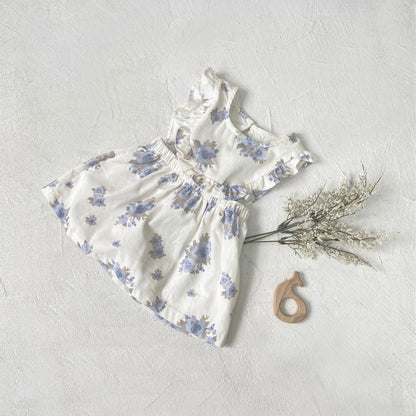 MyKids-USA® Summer Hot Selling Cute Flowers Pattern Sleeveless Dress for Stylish Girls